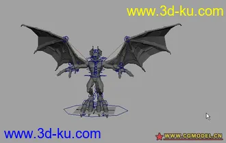 怪兽模型加绑定的图片