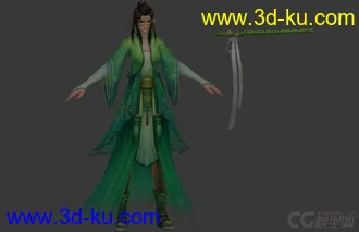 3D打印模型神雕侠侣角色  带绑定 动作！！的图片