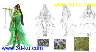 3D打印模型神雕侠侣角色  带绑定 动作！！的图片
