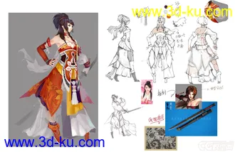 3D打印模型神雕侠侣角色  带绑定 动作！！的图片