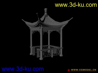 3D打印模型精模 亭子的图片