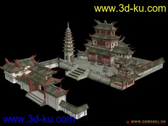 3D打印模型寺庙的图片