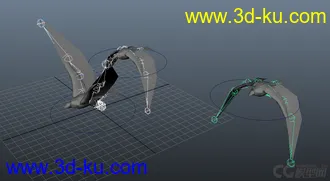 3D打印模型海鸥  鸟 带动画 骨骼的图片