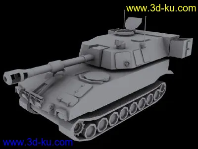 [3DS]捍马及M-109自行火炮低模模型的图片2
