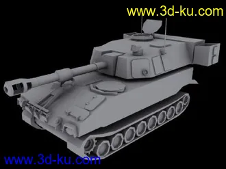 3D打印模型[3DS]捍马及M-109自行火炮低模的图片
