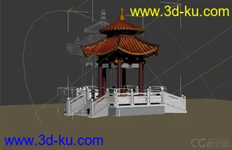 3D打印模型六角亭子的图片