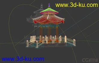 3D打印模型六角亭子的图片