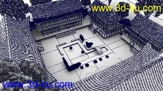 3D打印模型亚洲风格小院的图片