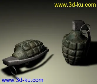 3D打印模型[MAX]老式的美式手雷的图片