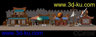 3D打印模型Q版场景的图片