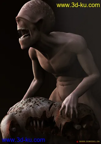 怪兽模型加绑定的图片