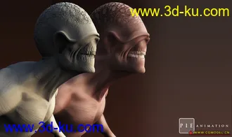 怪兽模型加绑定的图片