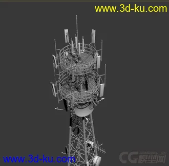3D打印模型联通4g基站 联通信号发射塔的图片