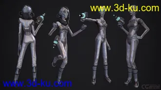3D打印模型外星人女性角色的图片