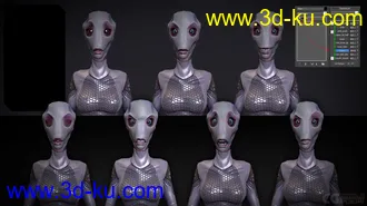 3D打印模型外星人女性角色的图片