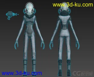 3D打印模型外星人女性角色的图片