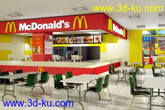 3D打印模型麦当劳 快餐店的图片