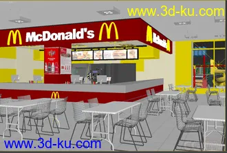 3D打印模型麦当劳 快餐店的图片