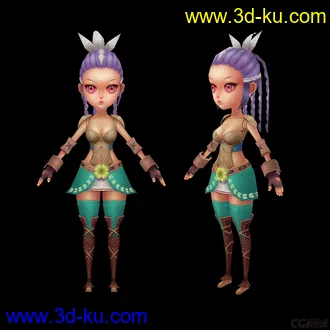 3D打印模型Q版可爱小女孩～的图片