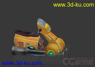 3D打印模型卡通风格摩托车的图片