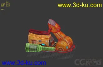 3D打印模型卡通风格摩托车的图片