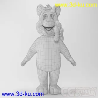 3D打印模型六一礼物--卡通袋鼠与熊的图片