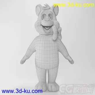 3D打印模型六一礼物--卡通袋鼠与熊的图片