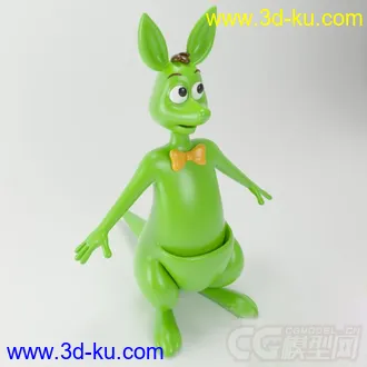 3D打印模型六一礼物--卡通袋鼠与熊的图片