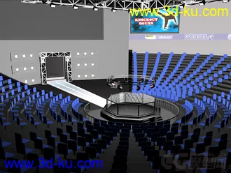 3D打印模型摔跤比赛场地  格斗比赛场地 格斗场的图片
