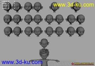 3D打印模型卡通人物表情的图片
