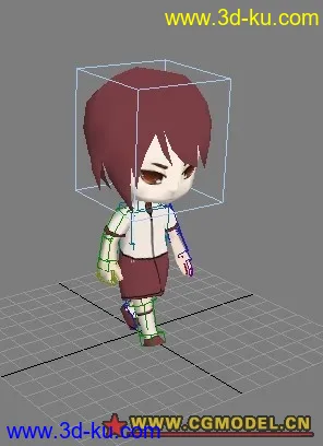 Q版女模型+材质+动作的图片