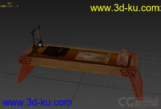 3D打印模型一个小小的古代书桌的图片
