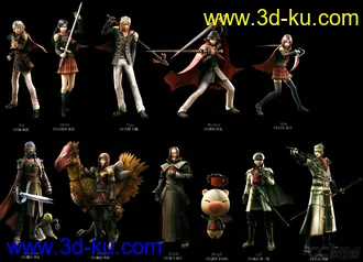 【最终幻想零式】全套角色怪物模型下载的图片