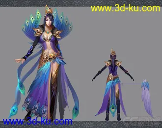 3D打印模型页游渲染女角色，美美哒！的图片