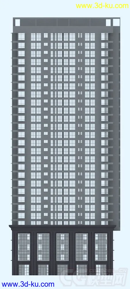 【分享】一栋住宅建筑（带亮化灯光）模型的图片2