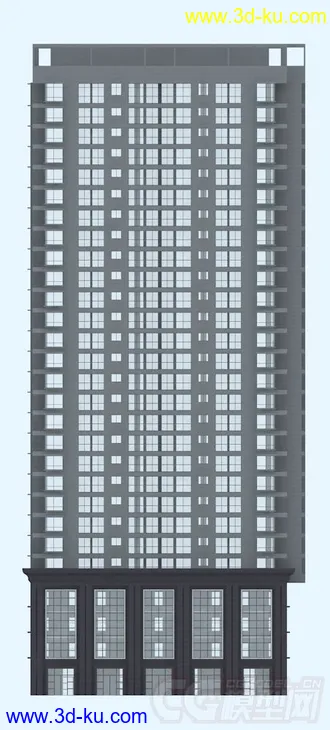 3D打印模型【分享】一栋住宅建筑（带亮化灯光）的图片
