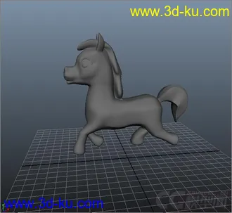 原创小马3D打印stl模型雕琢的图片
