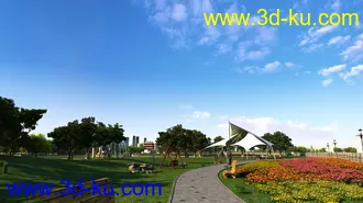 3D打印模型小路景观透视的图片