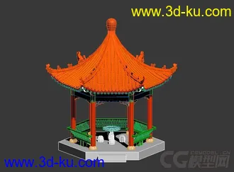3D打印模型很实用的六角亭的图片
