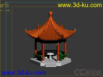 3D打印模型很实用的六角亭的图片