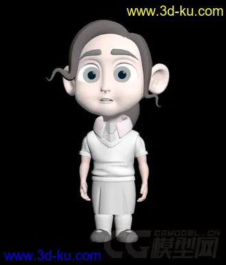 3D打印模型卡通女孩 卡通小女孩 卡通小姑娘的图片