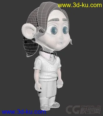 3D打印模型卡通女孩 卡通小女孩 卡通小姑娘的图片