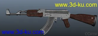 3D打印模型AK47有材质精模的图片