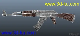 3D打印模型AK47有材质精模的图片