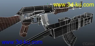 3D打印模型AK47有材质精模的图片