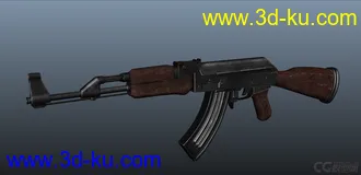 3D打印模型AK47有材质精模的图片