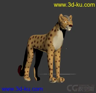 3D打印模型卡通豹子 卡通猎豹的图片