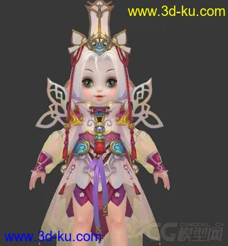 3D打印模型灵夙某游戏高精度低模免费下载的图片