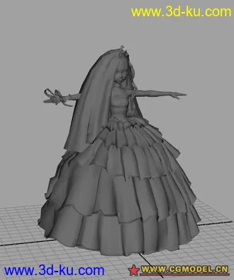 3D打印模型公主情結...可愛婚紗少女..的图片