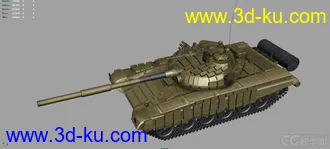 3D打印模型T-72主战坦克的图片